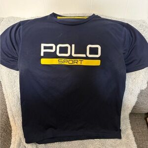 Polo by Ralph Lauren Navy and Yellow Men's Shirt